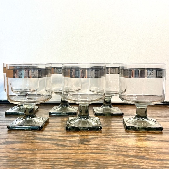 🌟VINTAGE🌟 Federal MCM Nordic Short Stem Goblets w/ Butterfly  - Set of 6 - Picture 1 of 10